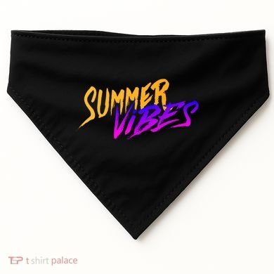 Summer Vibes Retro USA-Made Doggie Bandana