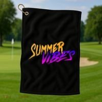 Summer Vibes Retro Golf Towel thumb 1