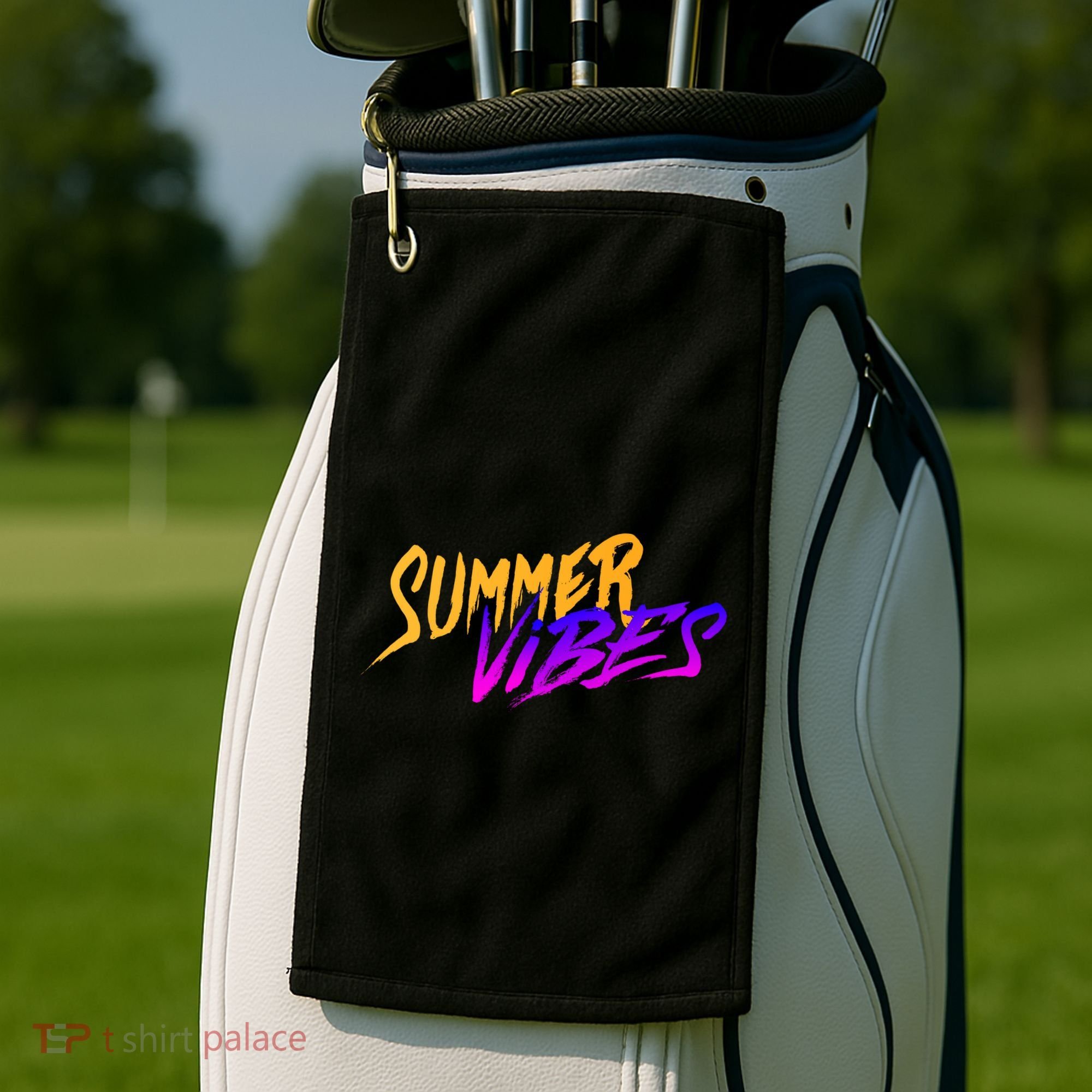 Summer Vibes Retro Golf Towel
