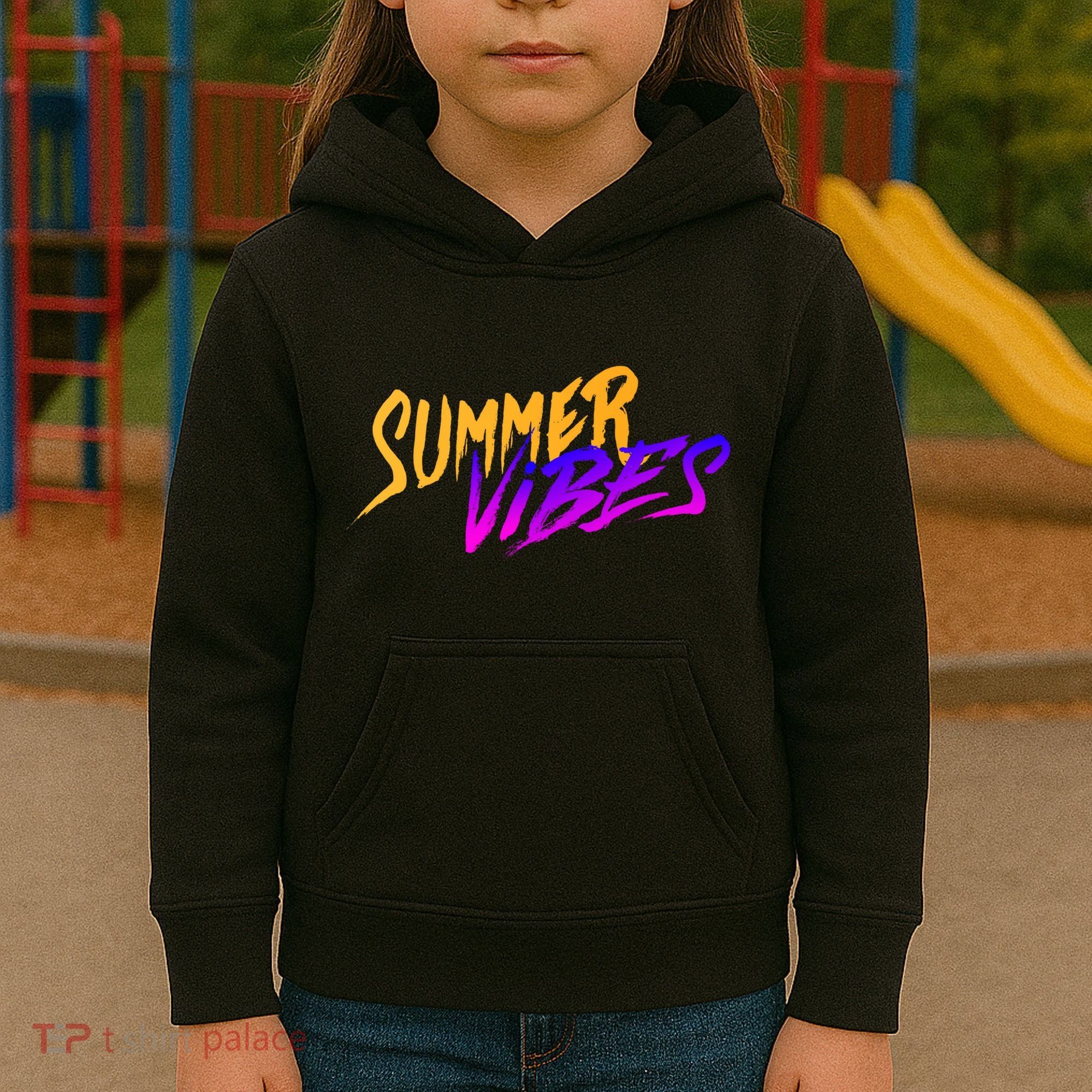 Summer Vibes Retro Kids Hoodie