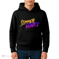 Summer Vibes Retro Kids Hoodie thumb 4