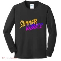 Summer Vibes Retro Kids Long Sleeve Shirt thumb 0