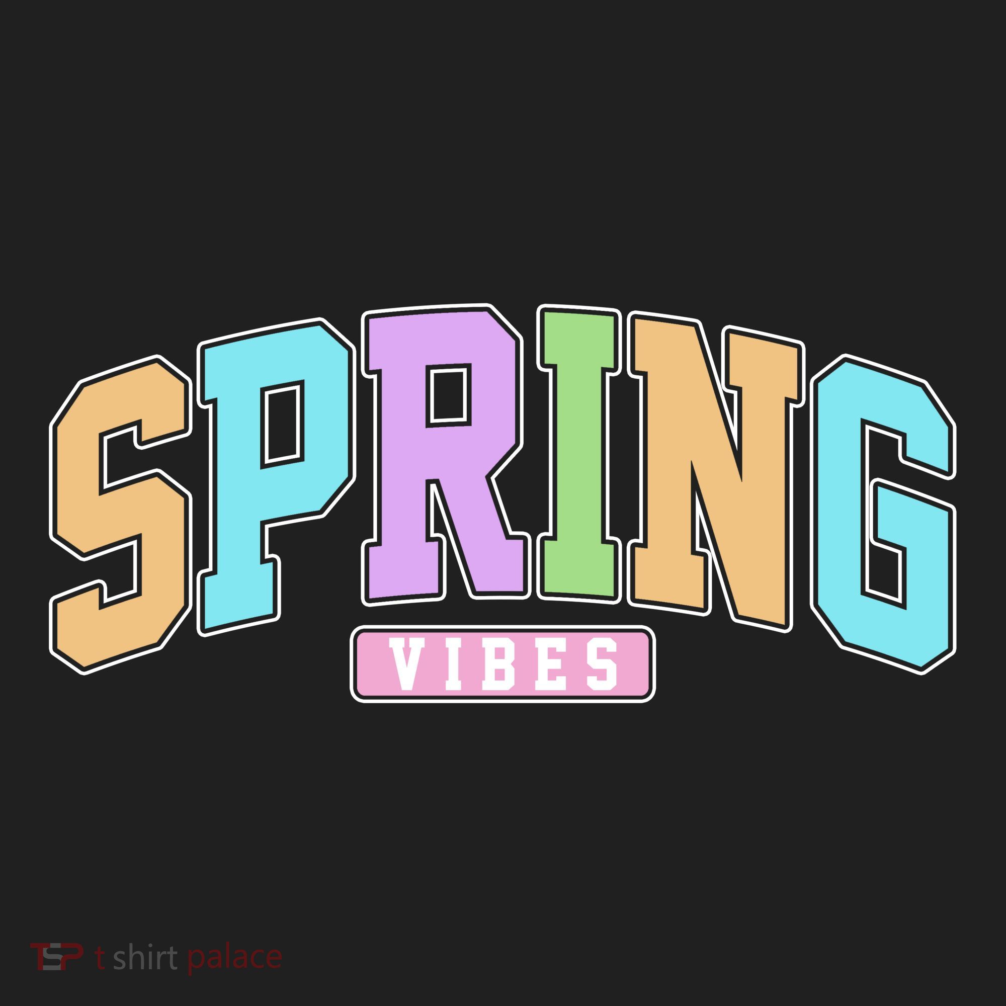 Spring Vibes Retro Varsity Women's Sweatshirt