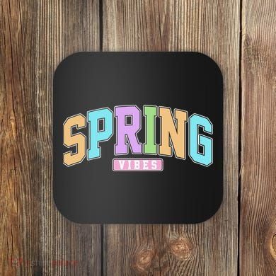 Spring Vibes Retro Varsity Coaster