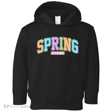 Spring Vibes Retro Varsity Toddler Hoodie