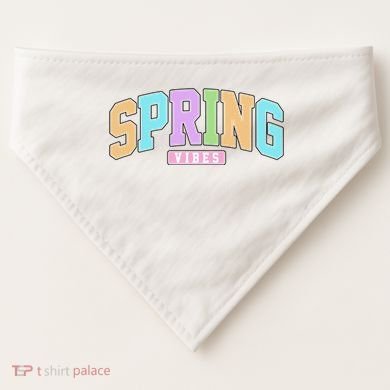 Spring Vibes Retro Varsity USA-Made Doggie Bandana