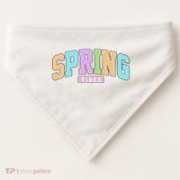 Spring Vibes Retro Varsity USA-Made Doggie Bandana thumb 0