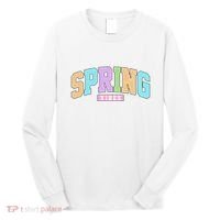 Spring Vibes Retro Varsity Long Sleeve Shirt thumb 0