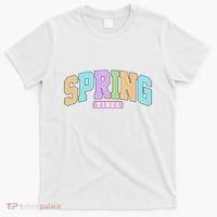 Spring Vibes Retro Varsity T-Shirt thumb 0