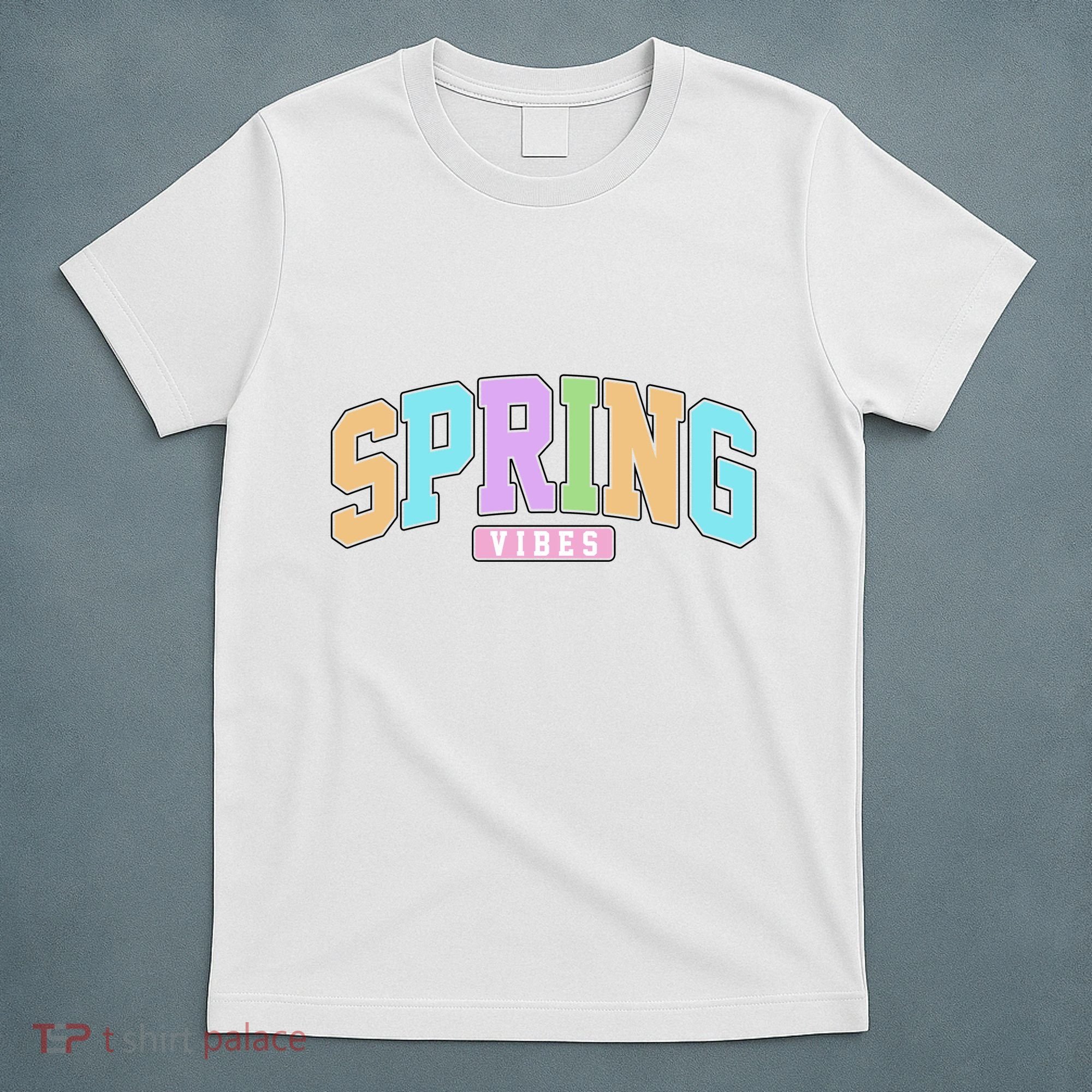 Spring Vibes Retro Varsity T-Shirt