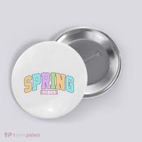 Spring Vibes Retro Varsity Button thumb 0