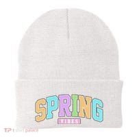 Spring Vibes Retro Varsity Beanie thumb 0
