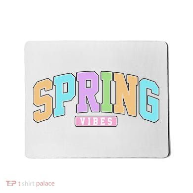 Spring Vibes Retro Varsity Mousepad