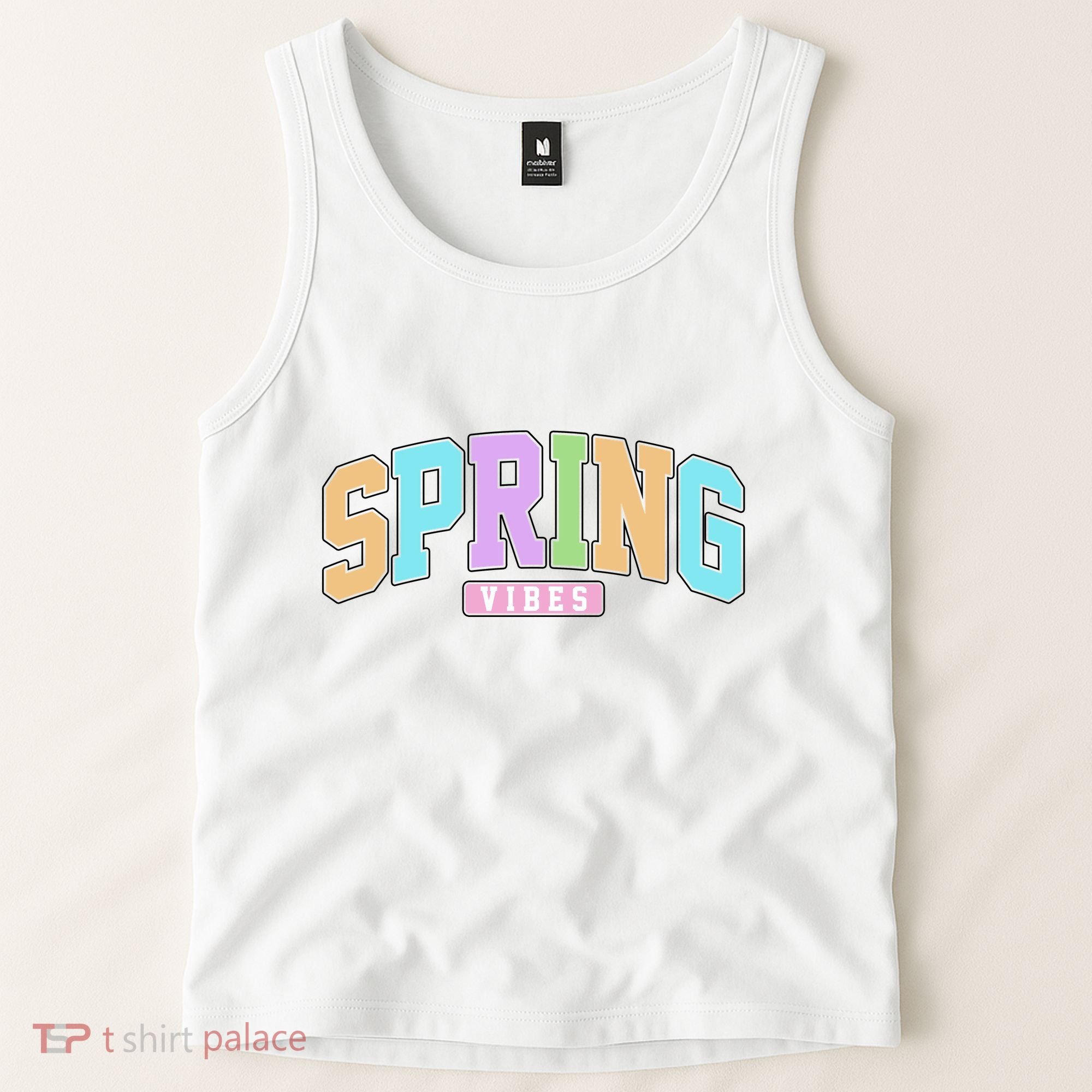 Spring Vibes Retro Varsity Tank Top