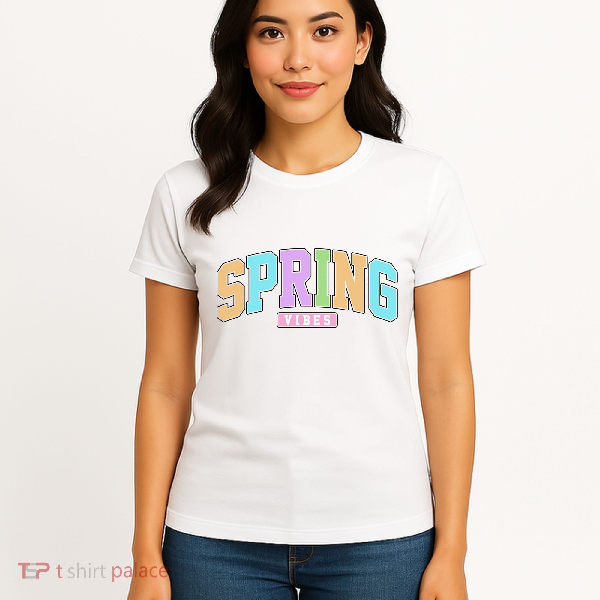 Spring Vibes Retro Varsity Women's T-Shirt