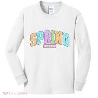 Spring Vibes Retro Varsity Kids Long Sleeve Shirt thumb 0
