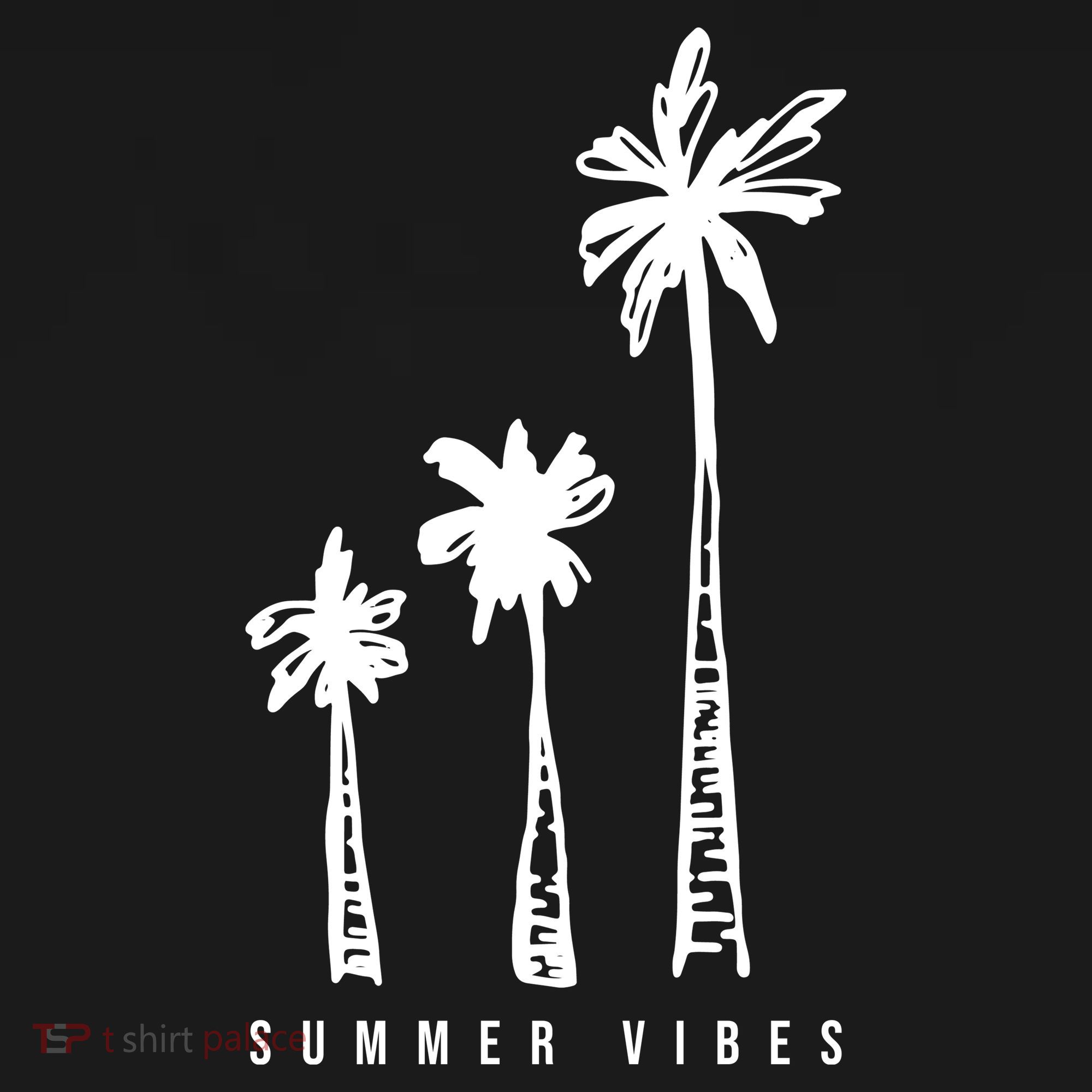 Summer Vibes Retro Palm Tree Doggie Tank