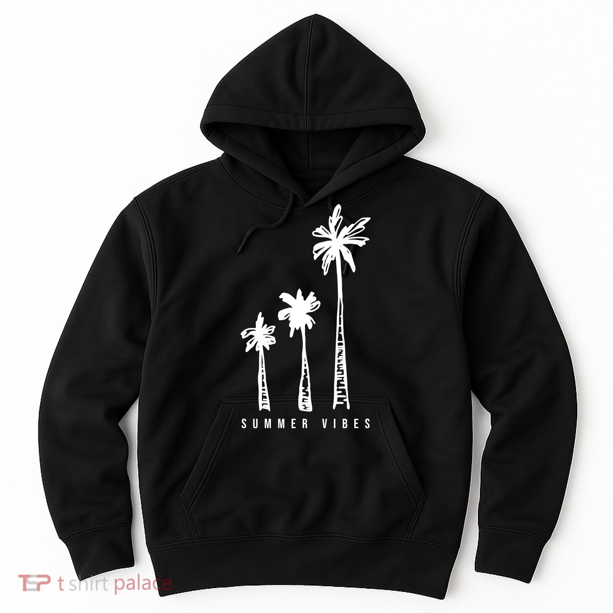 Summer Vibes Retro Palm Tree Hoodie