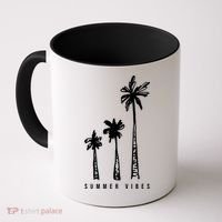 Summer Vibes Retro Palm Tree Coffee Mug thumb 0