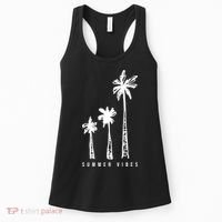 Summer Vibes Retro Palm Tree Women's Tank Top thumb 0
