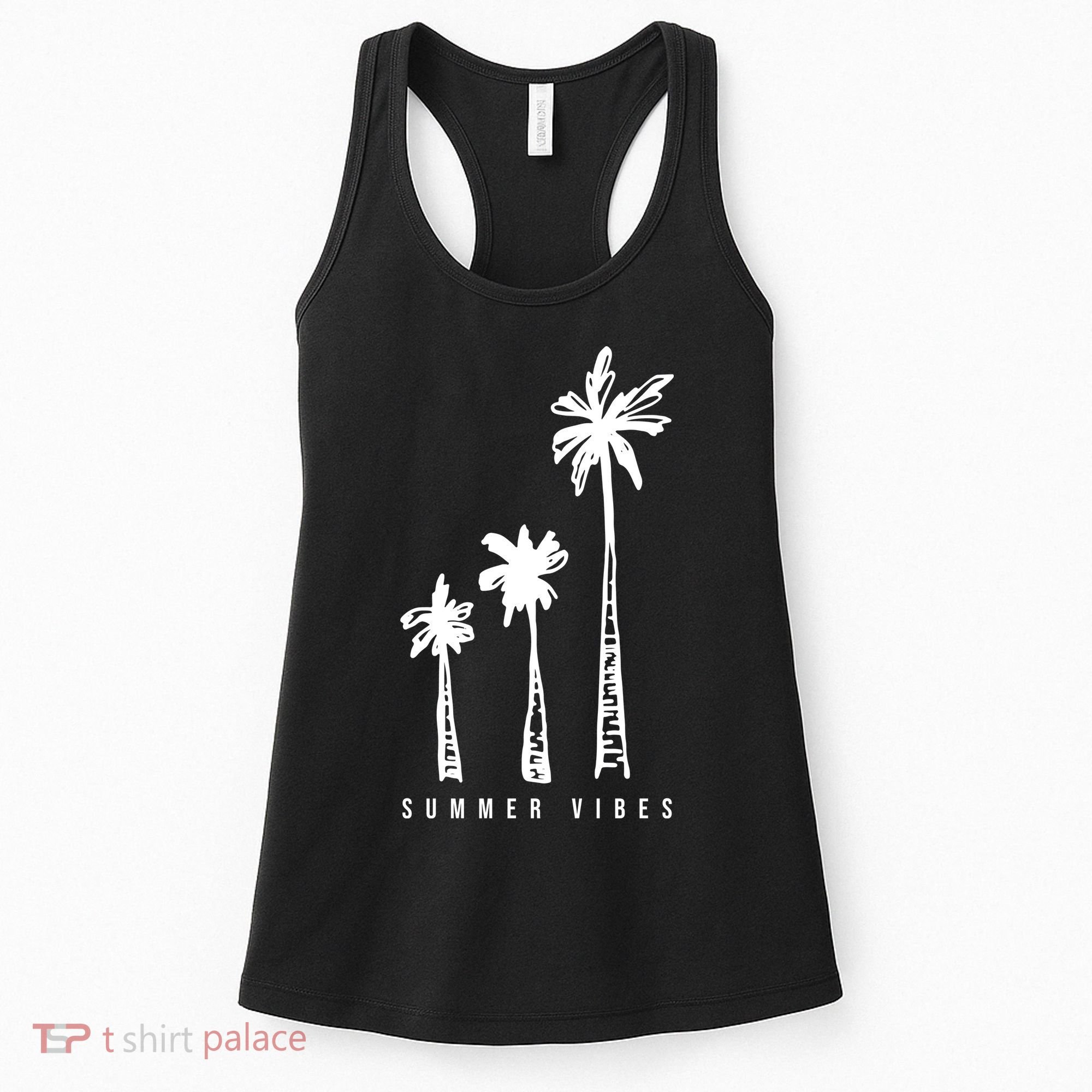 Summer Vibes Retro Palm Tree Women's Tank Top