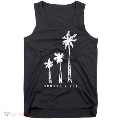 Summer Vibes Retro Palm Tree Tank Top