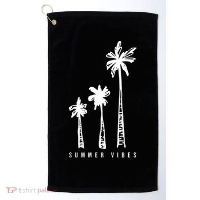 Summer Vibes Retro Palm Tree Golf Towel
