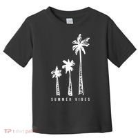 Summer Vibes Retro Palm Tree Toddler T-Shirt thumb 0
