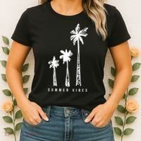 Summer Vibes Retro Palm Tree Women's T-Shirt thumb 2