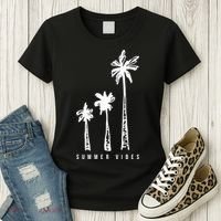 Summer Vibes Retro Palm Tree Women's T-Shirt thumb 3