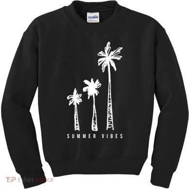 Summer Vibes Retro Palm Tree Kids Sweatshirt