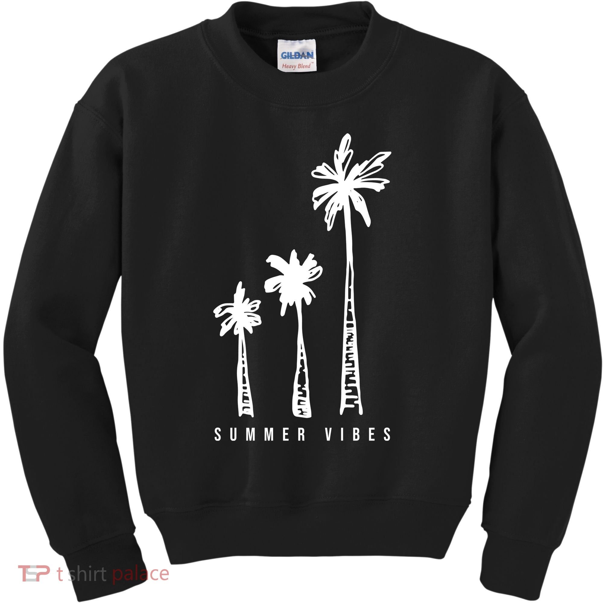 Summer Vibes Retro Palm Tree Kids Sweatshirt