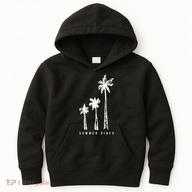 Summer Vibes Retro Palm Tree Kids Hoodie