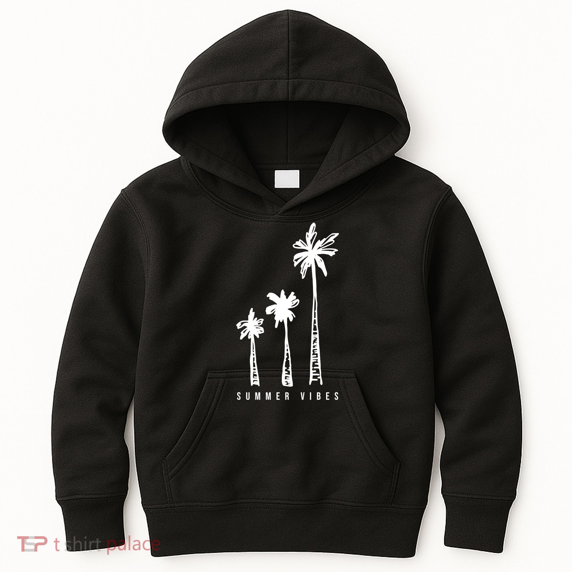 Summer Vibes Retro Palm Tree Kids Hoodie