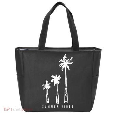 Summer Vibes Retro Palm Tree Tote Bag