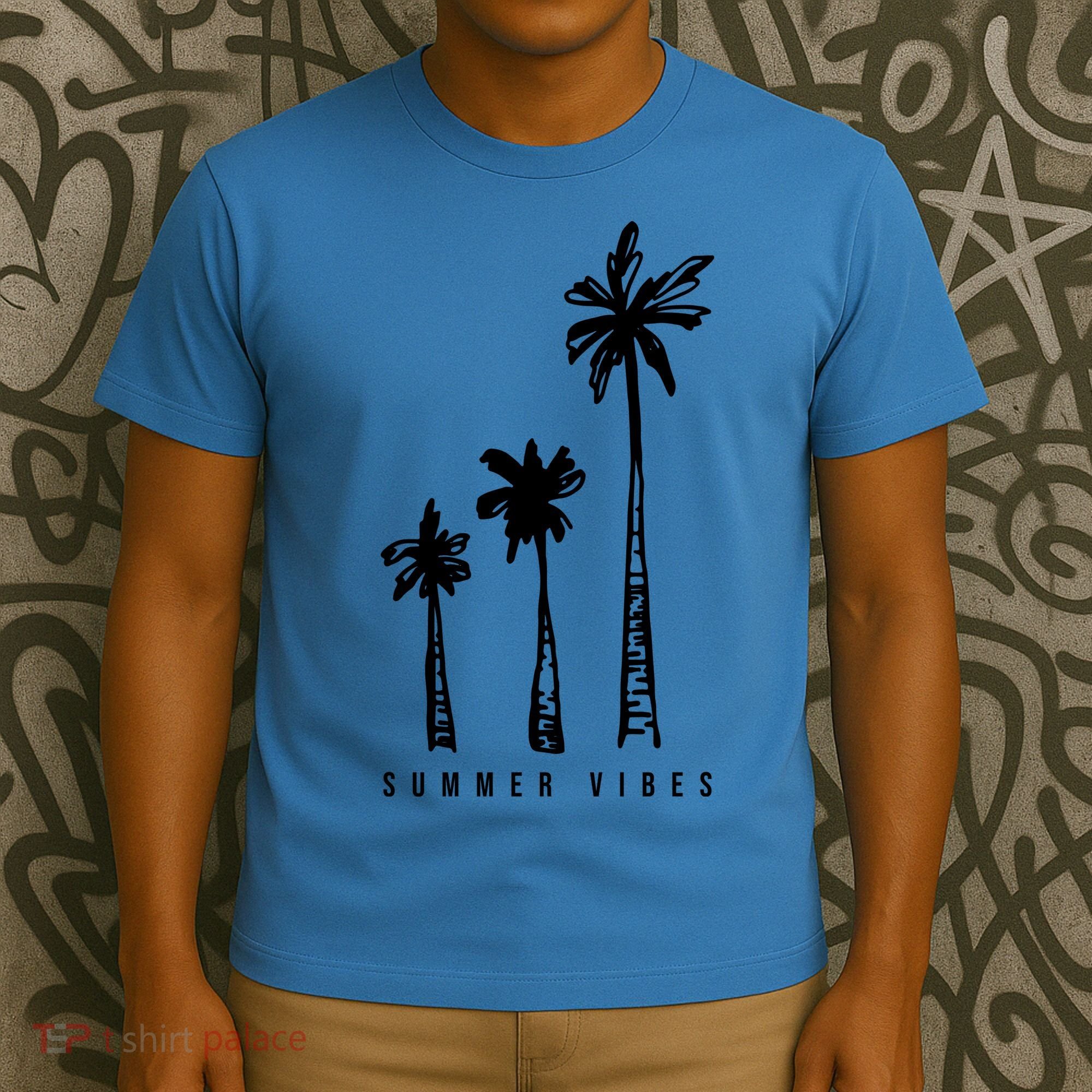 Summer Vibes Retro Palm Tree T-Shirt