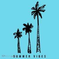 Summer Vibes Retro Palm Tree Button thumb 1