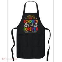 Summer Vacation Retro SchoolS Out Forever Retirement 2024 Apron thumb 0