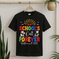 Summer Vacation Retro SchoolS Out Forever Retirement 2024 T-Shirt thumb 2