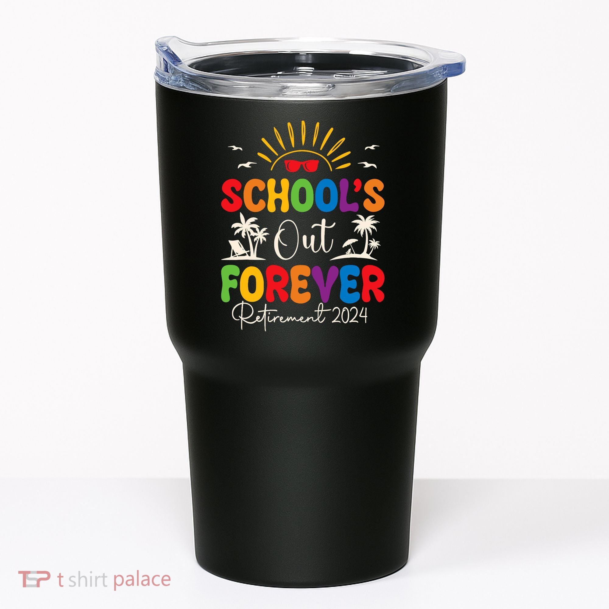 Summer Vacation Retro SchoolS Out Forever Retirement 2024 Tumbler