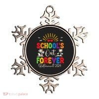Summer Vacation Retro SchoolS Out Forever Retirement 2024 Ornament thumb 0