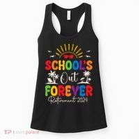 Summer Vacation Retro SchoolS Out Forever Retirement 2024 Women's Tank Top thumb 0