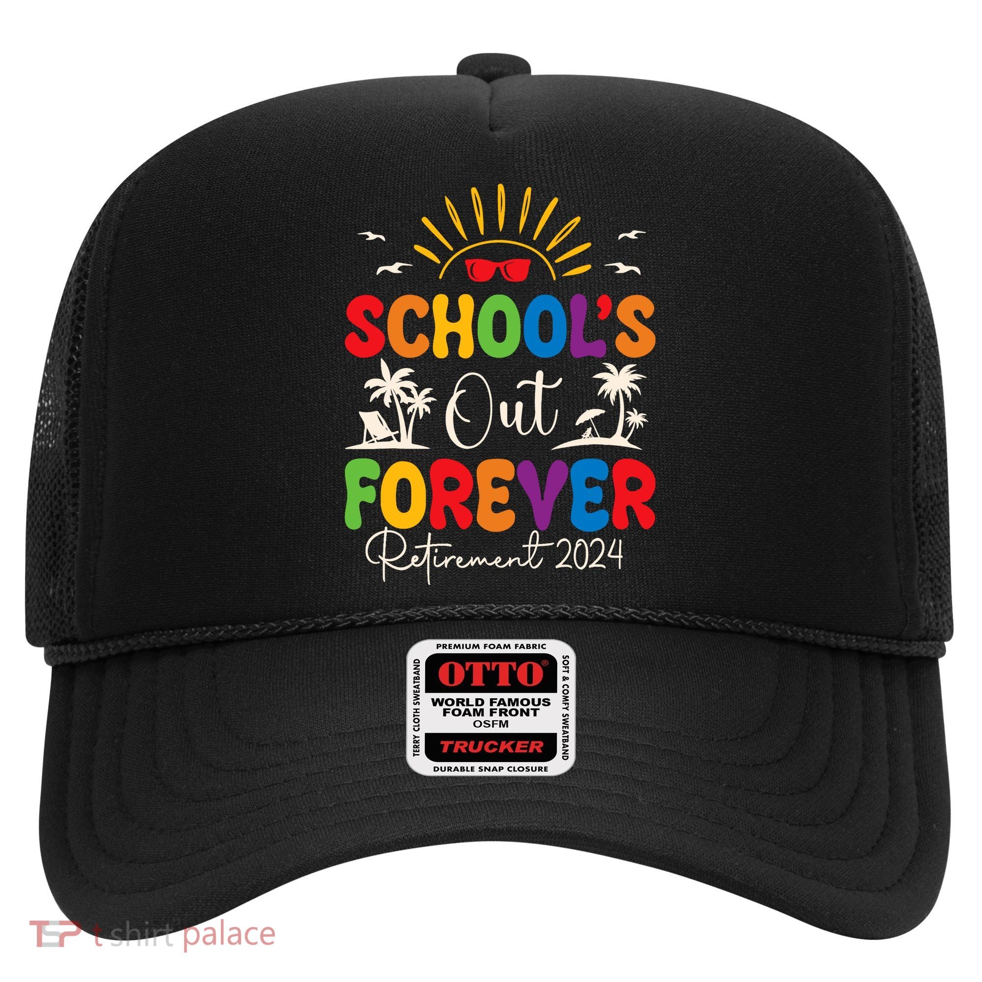 Summer Vacation Retro SchoolS Out Forever Retirement 2024 Hat