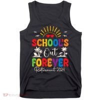 Summer Vacation Retro SchoolS Out Forever Retirement 2024 Tank Top thumb 0