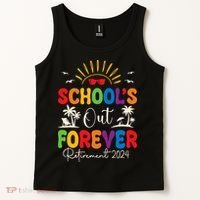 Summer Vacation Retro SchoolS Out Forever Retirement 2024 Tank Top thumb 2