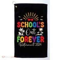 Summer Vacation Retro SchoolS Out Forever Retirement 2024 Golf Towel thumb 0