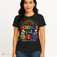 Summer Vacation Retro SchoolS Out Forever Retirement 2024 Women's T-Shirt thumb 4