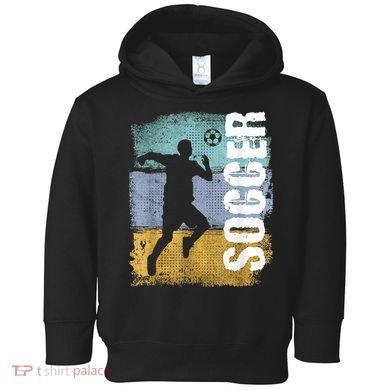 Soccer Vintage Retro Soccer Player Toddler Hoodie