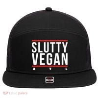Slutty Vegan Run Slutty 7 Panel Mesh Trucker Snapback Hat thumb 0