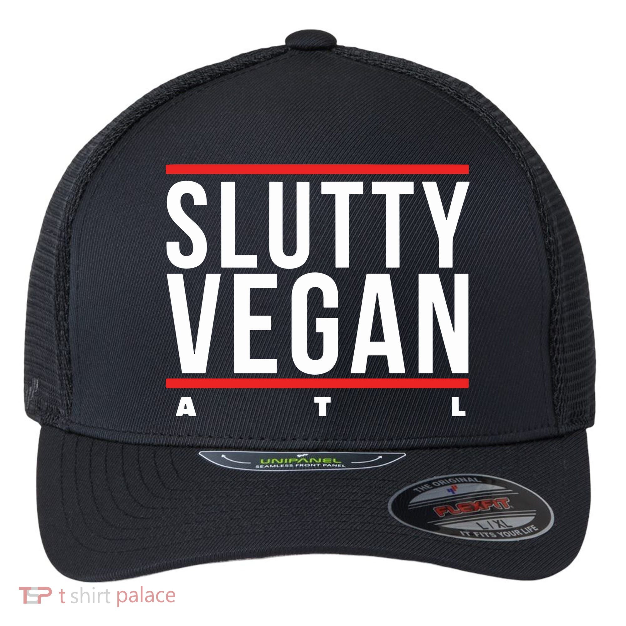 Slutty Vegan Run Slutty Flexfit Unipanel Trucker Cap